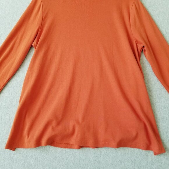 J Jill Perfect Pima M Side Button Tee Tunic Stretch Top Pullover Comfy Casual - Picture 9 of 13